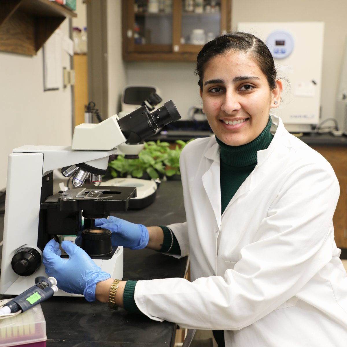 Plant Pathology master’s student Anmol Kaur is working w/ asst. professor Asia (Joanna) Kud to investigate how a #soybean plant protects itself from root-knot nematode infection, a major concern for U.S. farmers. @AginArk @arkansasepp @bumperscollege