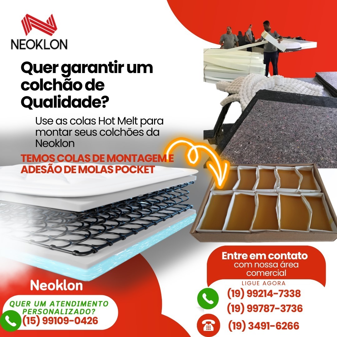 Quer garantir um conchão de qualidade?📷

📷 (19) 99214-7338
(19) 99787-3736
(19) 3491-6266
#adesivos #bateriasautomotivas #inovação #neoklon #colchão #hotmelt #hot melt