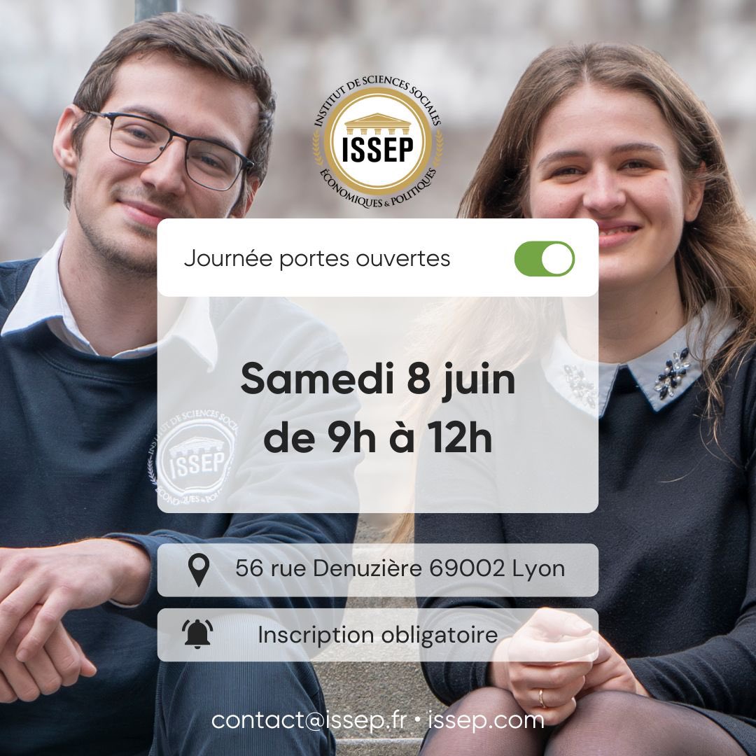 🏫 Journée portes ouvertes samedi 8 juin ! Venez découvrir nos locaux, rencontrer le corps professoral ainsi que les étudiants de l’ISSEP. Inscription ➡️ issep.com/les-conference…