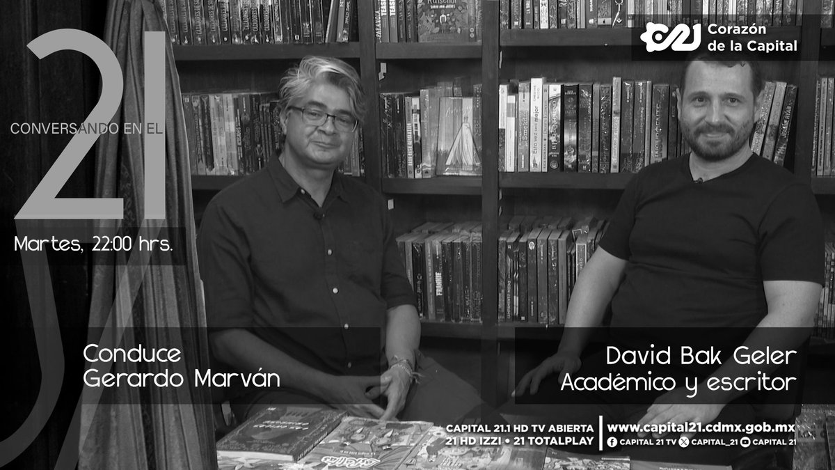 No te pierdas el próximo episodio de #ConversandoEnEl21 💬 @GMarvn charlará con David Bak Geler (@bakgeller), sobre el uso del lenguaje y el habla como forma de dominación y como una nueva forma de democratización. 🗓️Mañana | ⏰22:00h | ✅Por TV y RRSS | #EstoEsTvPública