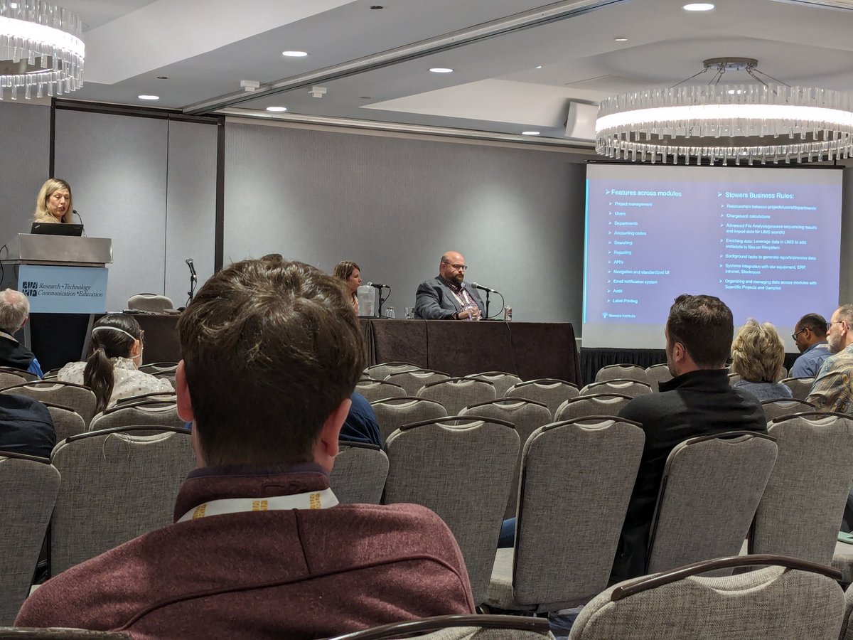 DJA_Stratocore's tweet photo. Listening to Kristal Fehring and the Core Admin Software Solutions session during the last day of #ABR2024. Join us at booth #411 to explore how @Stratocore's #CoreFacility management solution drives #efficiency and maximizes #ROI! @MyABRF #CoreFacilities #SaaS #ResearchAssets https://t.co/i3KnIFHenI