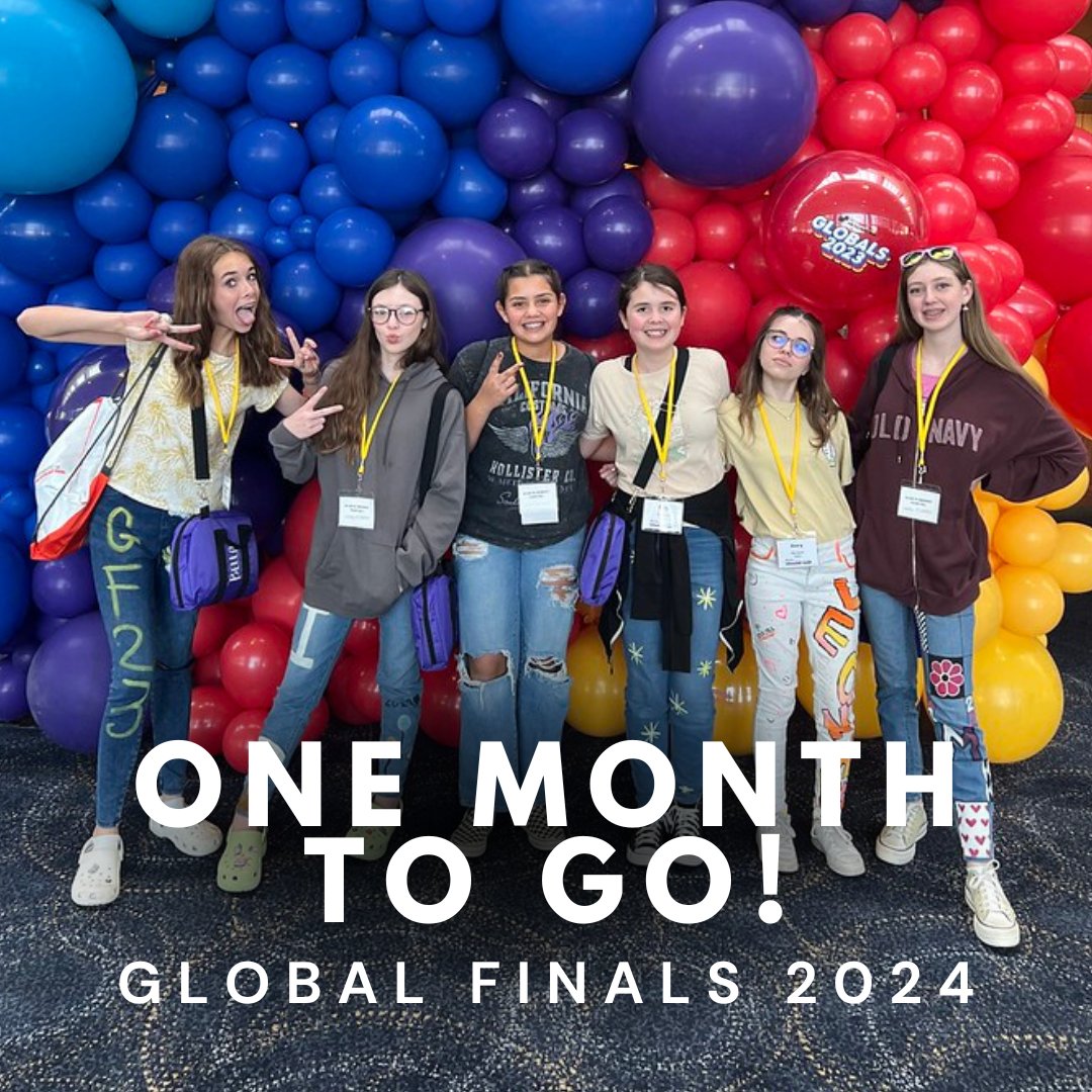 Only one month until Globals! What is your team most excited about? #GlobalFinals2024 #DestinationImagination #ChallengeExperience