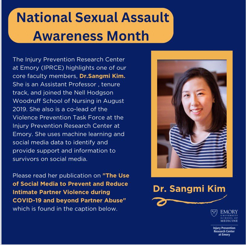 April is Sexual Assault Awareness Month, IPRCE would like to highlight one of our core faculty members, Dr. Sangmi Kim. Please read her publication at semanticscholar.org/paper/The-Use-…