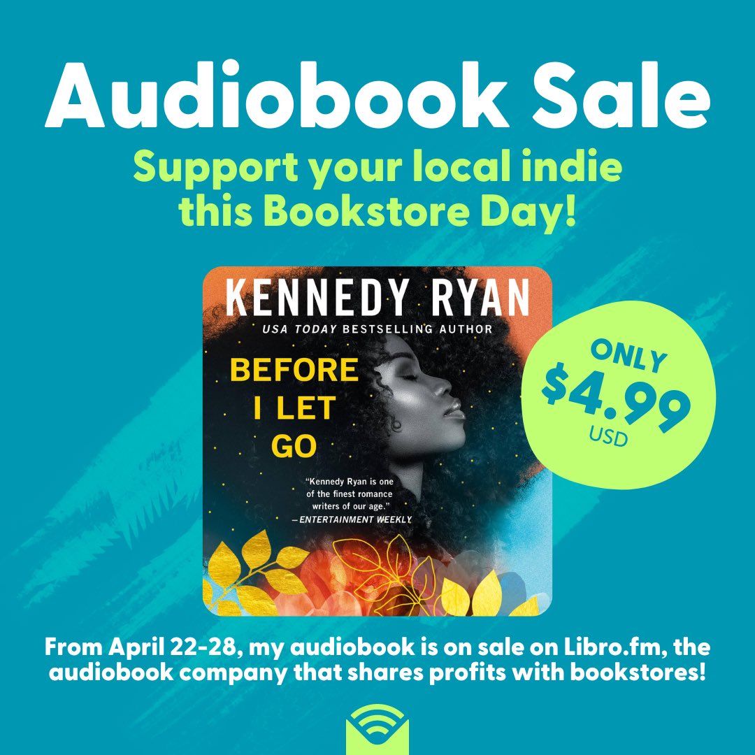 Before I Let Go audiobook is on sale this week @librofm. 🔗 libro.fm/ibd  Support your independent bookstore when you read audiobooks through Libro.fm and join me in celebrating Independent Bookstore Day on Saturday, April 27th!