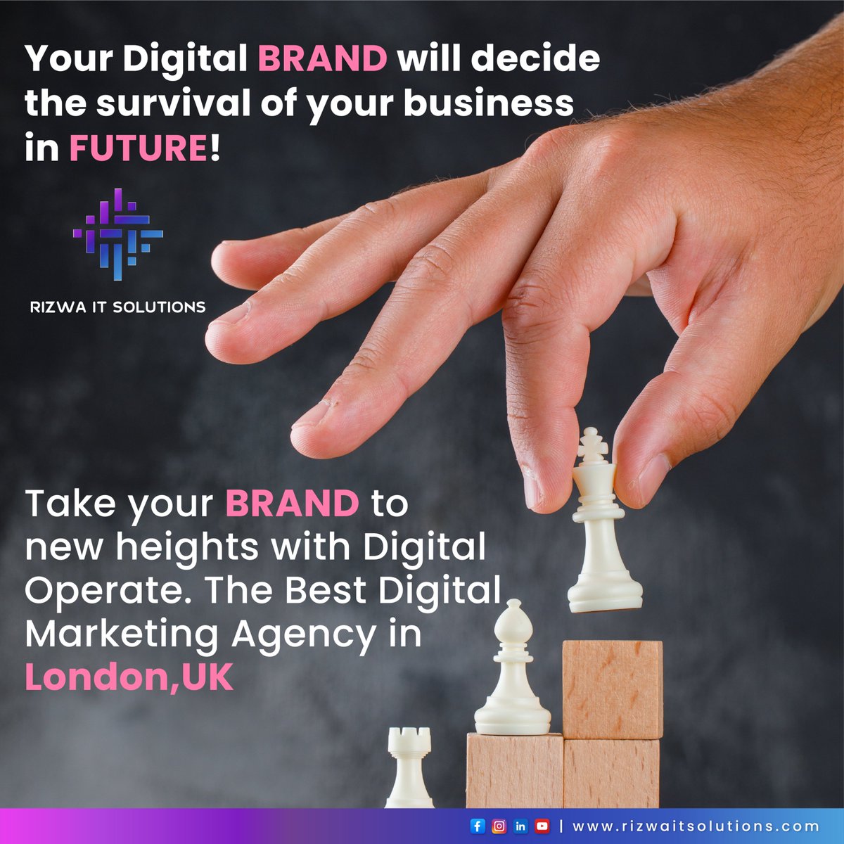 In the computerized time, your image is the key part of endurance. Embrace a strong computerized character now for enduring business versatility later on!
-
#DigitalBrand #BrandSurvival #FutureBusiness #Rizwaitsolutions #RIS #BrandStrategy #OnlinePresence
-