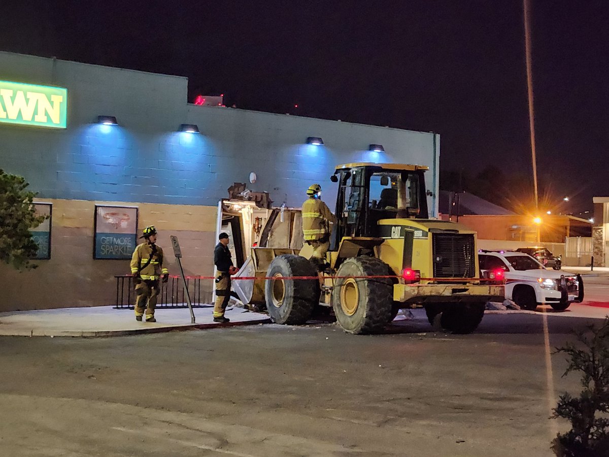 NEW: Police are looking for the man responsible for stealing a front loader from the Reno Cares Campus and driving it nearly two miles and then ramming a Sparks pawnshop before running from the scene Tuesday night. bit.ly/3xOl1Y6