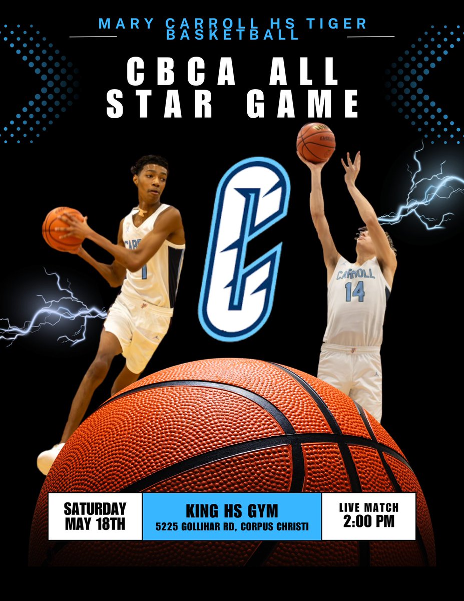 CC Carroll Basketball (@carrollhoops24) on Twitter photo Congratulations to <a href="/BraedonGomez1/">Braedon Gomez</a> and Boston Hills for being chosen to play in the Coastal Bend Coaches Association All Star Game! Boys will Tip-Off at 2 pm 5/18/24 at King HS. Show up and go support these Tigers represent the coastal bend! Congratulations to <a href="/BraedonGomez1/">Braedon Gomez</a> and Boston Hills for being chosen to play in the Coastal Bend Coaches Association All Star Game! Boys will Tip-Off at 2 pm 5/18/24 at King HS. Show up and go support these Tigers represent the coastal bend!