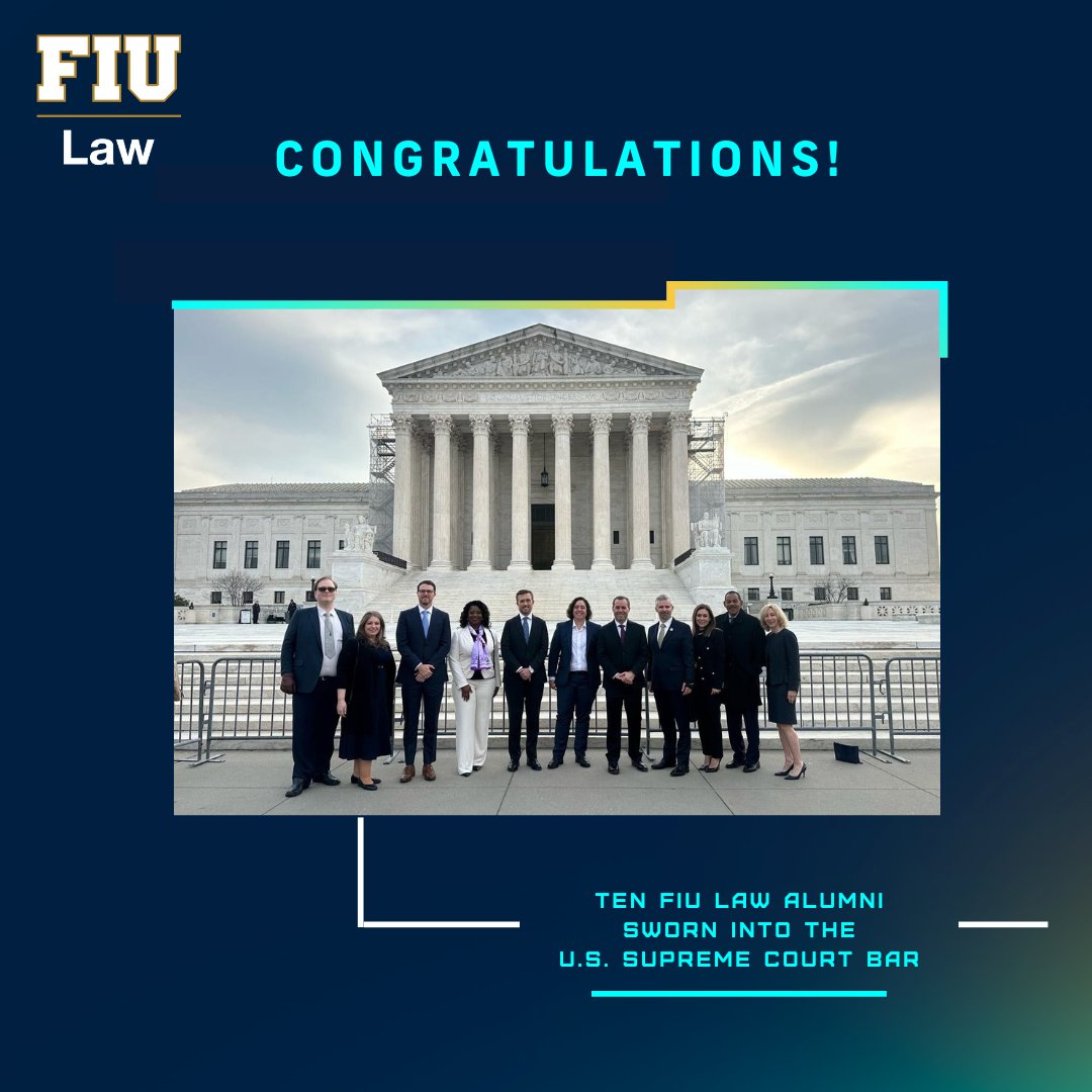 Congratulations to our 10 alumni on their induction into the U.S. Supreme Court Bar! It’s a remarkable achievement, and we're honored to have played a part in their journey to such a prestigious milestone. Read more: bit.ly/3U5Xvx2