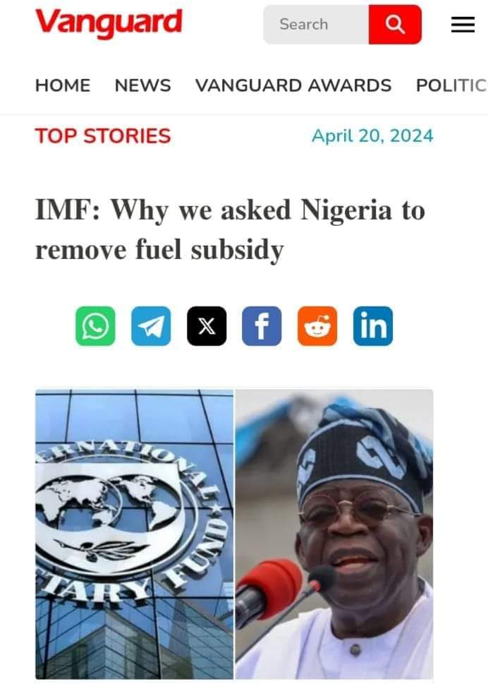 It is so that the cost of everything will be so high, and the purchasing power of Nigerians greatly reduced while so much money will be available for government officials to over-inflate costs of contracts.