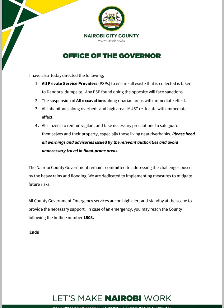 Imagine an emergency that could have been prevented because if the state ensured people have access to utilities and prepared after the forecasts.People are dead livelihoods lost but the state conveniently subjugates its role to private entities & individuals.