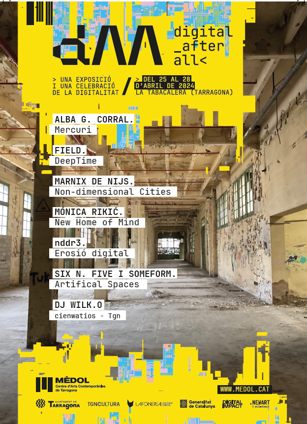 culturadigicat's tweet photo. 🤖⭐️Plans de #CulturaDigital per fer arreu aquest cap de setmana

🩵'Digital After All', expo d'art digital a  Tabacalera de @medol_TGN 
🩵'Nova Pantalla' a @paerialleida
🩵Tech &amp; Play a @fabraicoats_fic de @MWCapital 
🩵La imatge alien a @fotocolectania 

https://t.co/BohiNaE2ko https://t.co/NFTvV0XJmZ