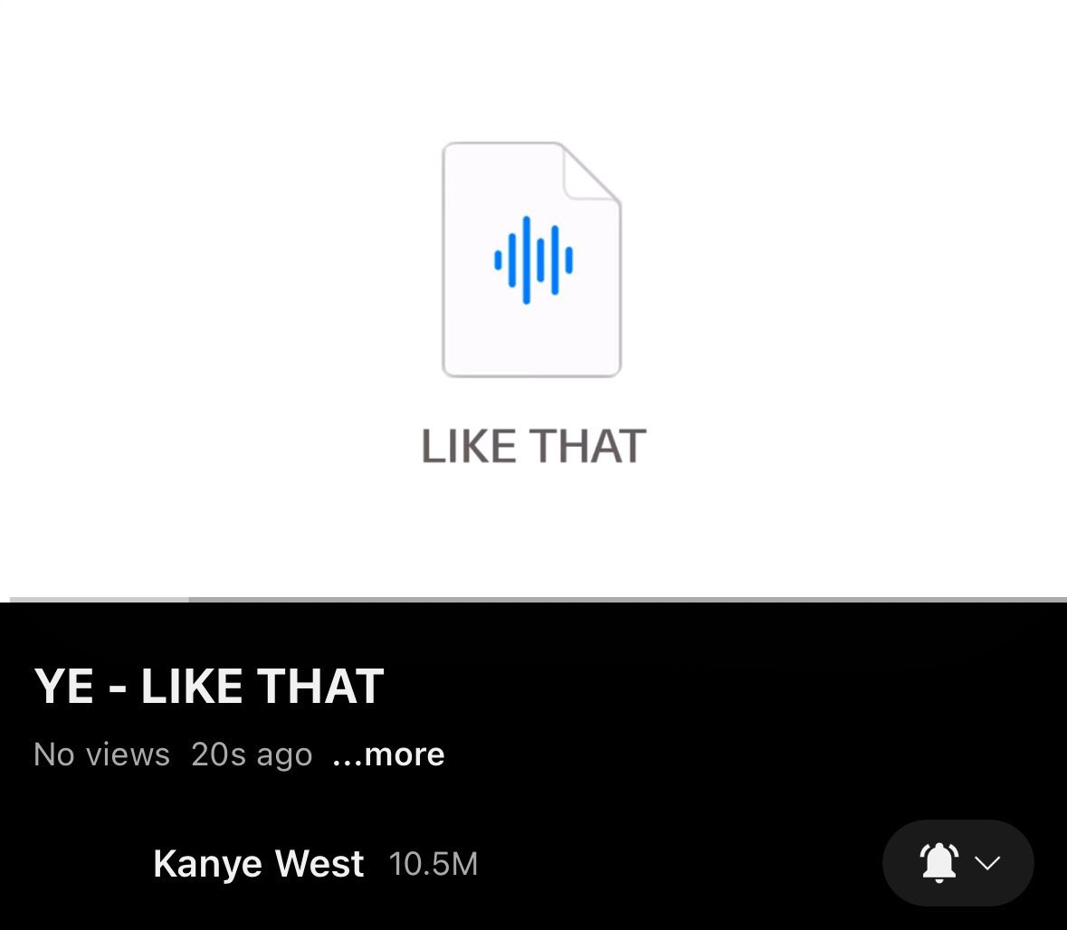 Kanye just re-uploaded his Like That Remix onto YouTube😭