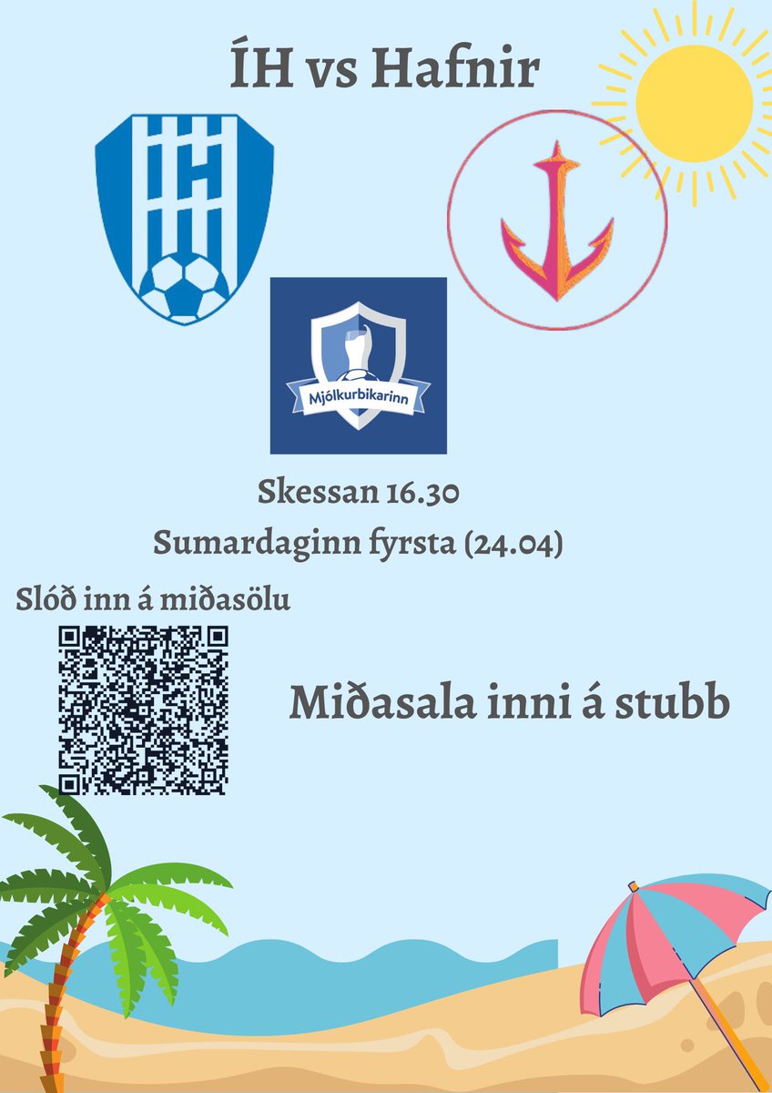 32-liða úrslit Mjólkurbikarsins!

Nældu þér í miða á Stubb eða við innganginn!

Hægt að fá sér bakkelsi frá Brikk og öl með því!

Sjáumst í Skessunni 16:30!

🌹🗻🩵