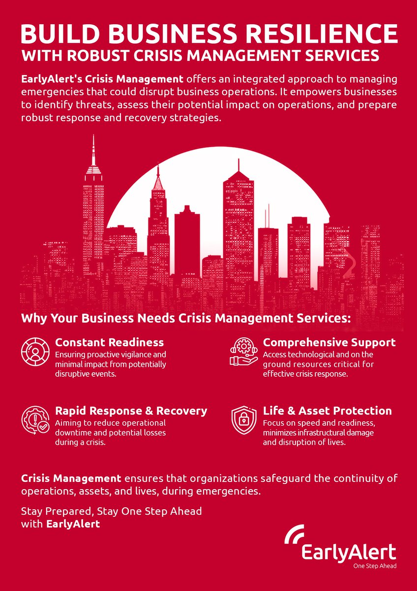Facing a crisis unprepared can cripple your business. Crisis management empowers your business with the agility to respond swiftly and effectively, minimizing impact and enhancing recovery. 

#crisismanagement #businessresilience #disasterrecovery