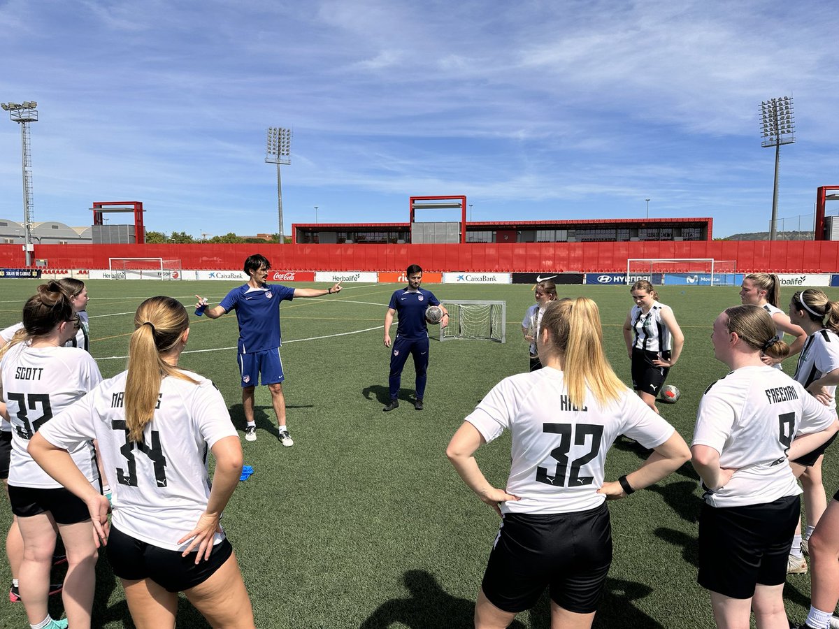 Day 1 complete for @ucfb Female students out in Madrid with @CoachinXchange Great first training session and lots to look forward to for the rest of the week