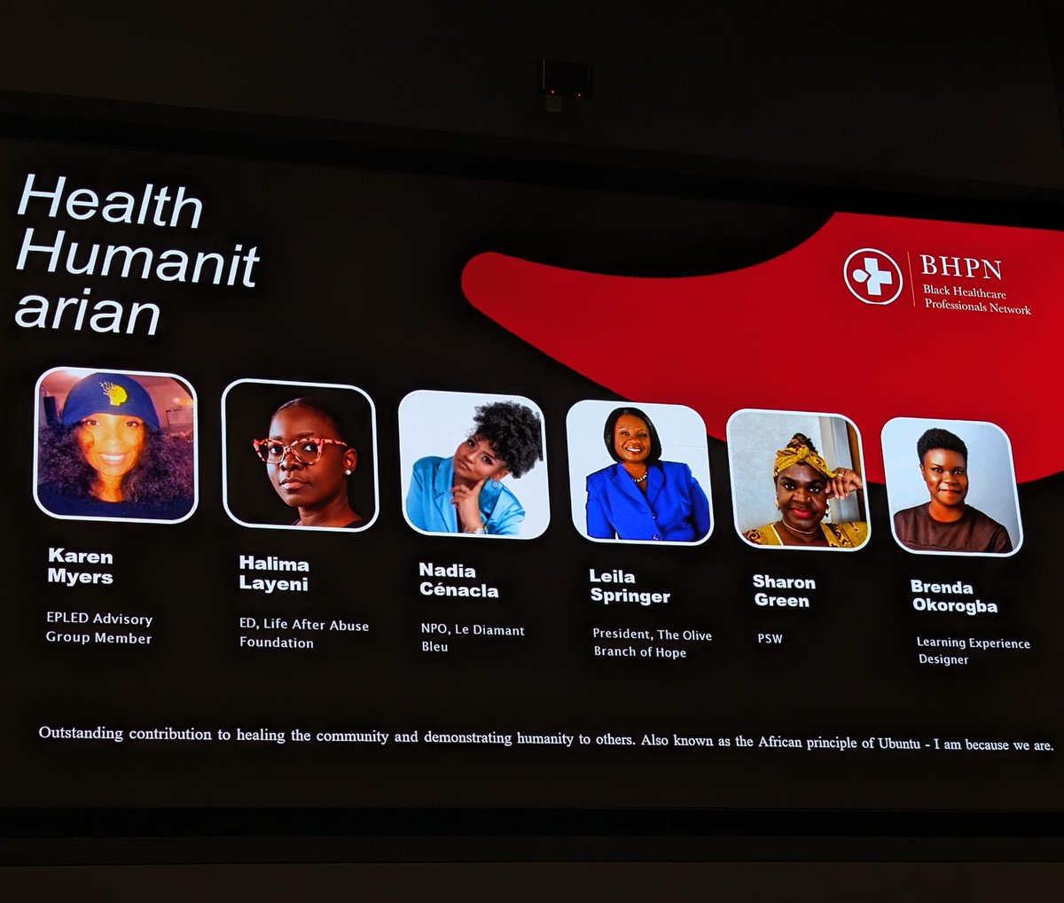 Karen was recently nominated for @bhpncanada - Health Humanitarian award at the Black Health Heroes Gala. Go Karen!