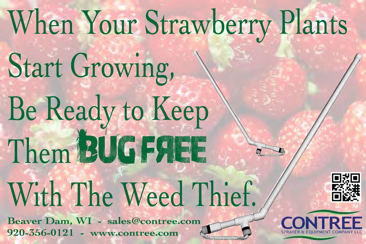 ContreeSprayer's tweet photo. #strawberryseason is almost upon us! Call or email us for your #weedthief to keep your plants #BugFree. https://t.co/clycSN5xf3