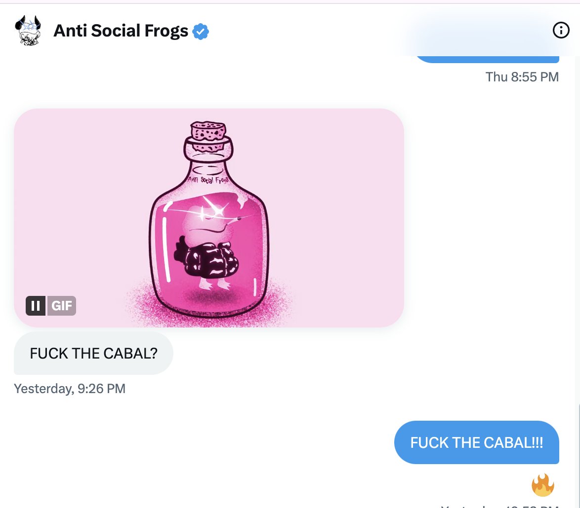 After seeing all my friends in, I am too! 😊

Fuck the Cabal! 🔥