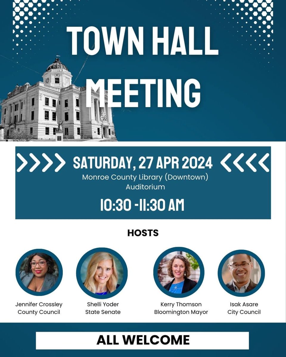 Please join myself, Mayor Thomson, City Councilor Asare, and County Councilor Crossley for a townhall event this weekend! All are welcome!