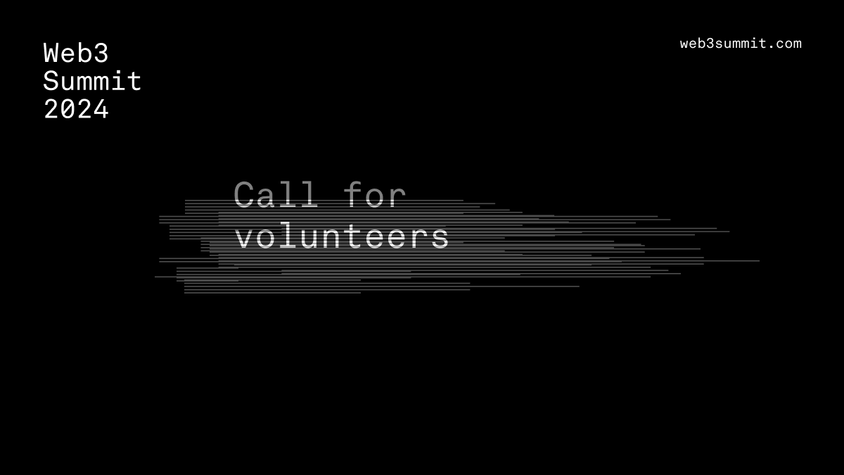 🚀Join Us as a Volunteer at Web3 Summit 2024 🚀 Interested in diving deeper into the world of Web3 and actively participating in this year's Summit? Volunteer with us and spend three days collaborating, coordinating, and gaining insights into organizing a Summit. Apply here: