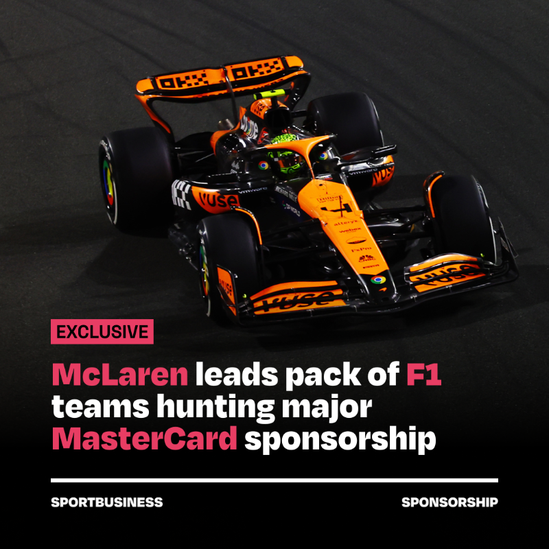SportBusiness's tweet photo. EXCLUSIVE: McLaren F1 is aiming to follow Ferrari into the title sponsorship market as it leads a pack of teams looking to secure MasterCard as a major sponsor.

SportBusiness understands #McLaren is one of four teams in talks with the payment services giant.

✍ @Matt_Williams61