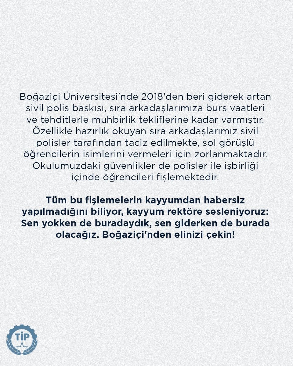 Boğaziçi Üniversitesi'nden sesleniyoruz: Korkmuyoruz; kayyumlar gidecek, biz kalacağız! Üniversitemizden elinizi çekin!