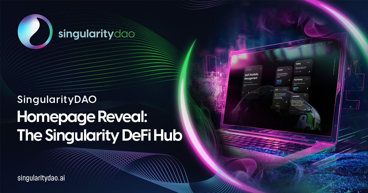 Introducing: The Singularity DeFi Hub The time has come to unveil the significantly updated SingularityDAO homepage, the 'Singularity DeFi Hub'. This update goes beyond a mere aesthetics; it marks a strategic repositioning of SingularityDAO within the @SingularityNET ecosystem…