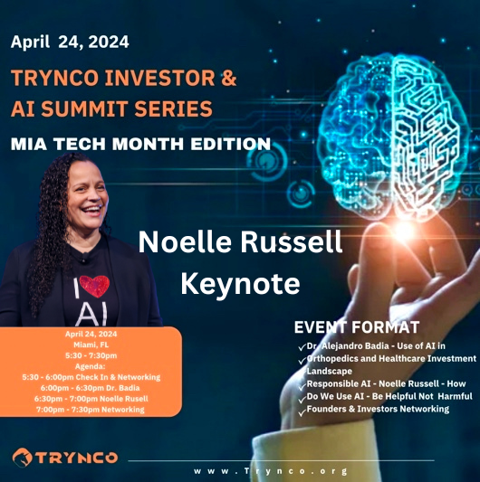 Hello Miami community! 🌴 I'm thrilled to announce that I will be speaking at tonight's AI Summit Series. It's a fantastic opportunity to explore cutting-edge AI insights and network with fellow enthusiasts. #womenexecutives #responsibleai #aileadership #womeninai #10xtech