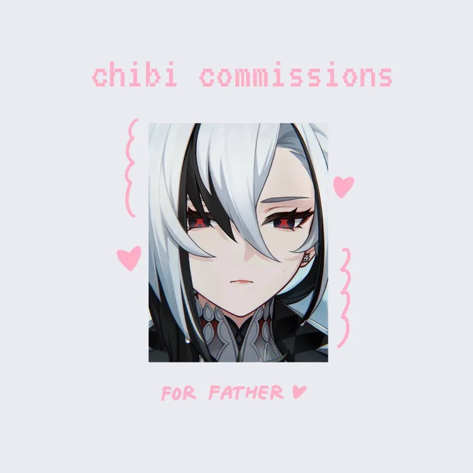 Opening some comms for arlecchino… i have pookies and chibis to offer 