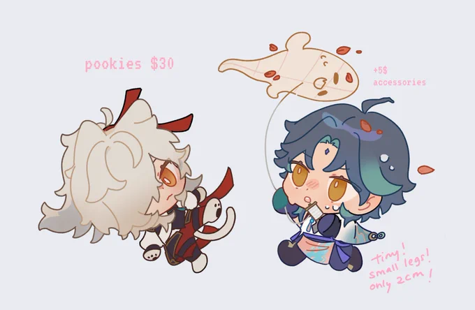 Opening some comms for arlecchino… i have pookies and chibis to offer 