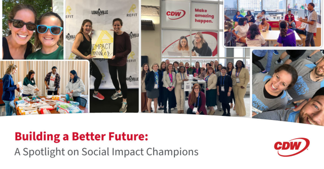 At CDW, we believe empowering those in our communities is vital to everyone’s success. And our Global #SocialImpact team is making a difference at @CDWCorp. Get inspired to do the same with Taylor Amerman and Brandon Ruffin in this great blog. #LifeAtCDW dy.si/XcxKY