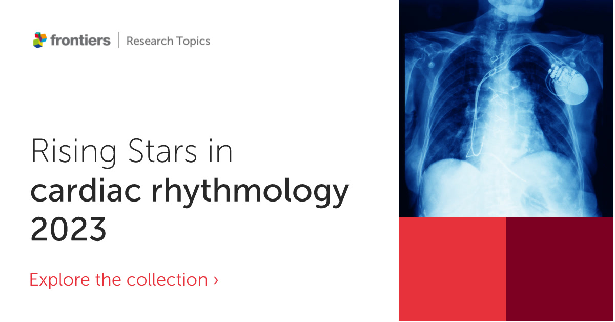 Proudly presenting 'Rising Stars in Cardiac Rhythmology: 2023' Hosted by Michael Spartalis, Bart Mulder, Julia Erath, and Bert Vandenberk 🫀 Explore the collection 👉frontiersin.org/research-topic…