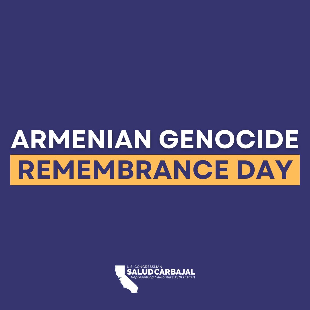 Today, on Armenian Genocide Remembrance Day, we honor the 1.5 million individuals whose lives were cut short by violence. We also commemorate the resilience of the Armenian people and reaffirm our commitment to peace worldwide.
