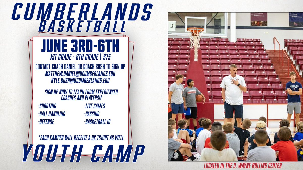 🚨🚨Youth Camp Sign Ups🚨🚨

Any 1st-8th graders that want high-level coaching and expertise don’t miss out on this amazing opportunity. Contact us here or at the emails below ⬇️