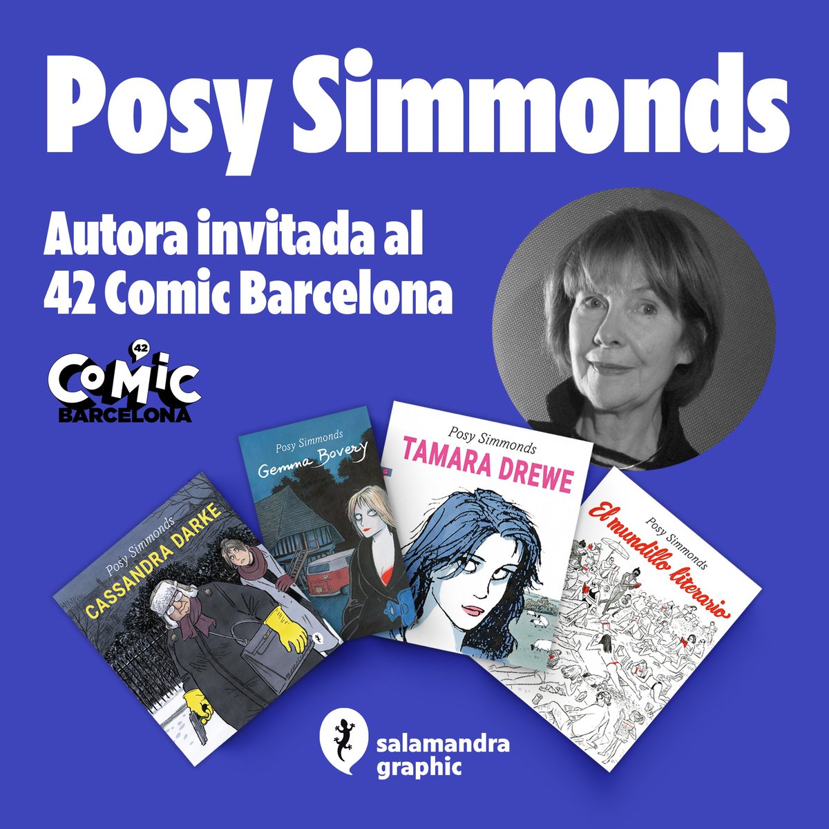 SalamandraGraph's tweet photo. En este #42ComicBarcelona contaremos con la visita de #PosySimmonds, ganadora del Gran Premio de Angoulême de este 2024.
🔹Estos son sus horarios de firmas y eventos en el Comic Barcelona ⬇️
#comicbarcelona #novelagráfica #penguinlibros https://t.co/XSzAF3NNkv