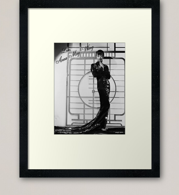 Anna May Wong Photo Framed Art - Glamour Beautiful Black Dress - Hollywood Legend Photo Framed Art Print ON SALE NOW: redbubble.com/i/framed-print… #annamaywong