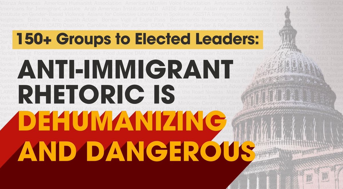 Immigrants contribute to our communities in countless ways.

This week, we joined 150+ organizations in sending a letter to Congress denouncing anti-immigrant rhetoric & reminding them that every person deserves respect.

Read it here 👉🏾 bit.ly/4aGI05U #RespectImmigrants