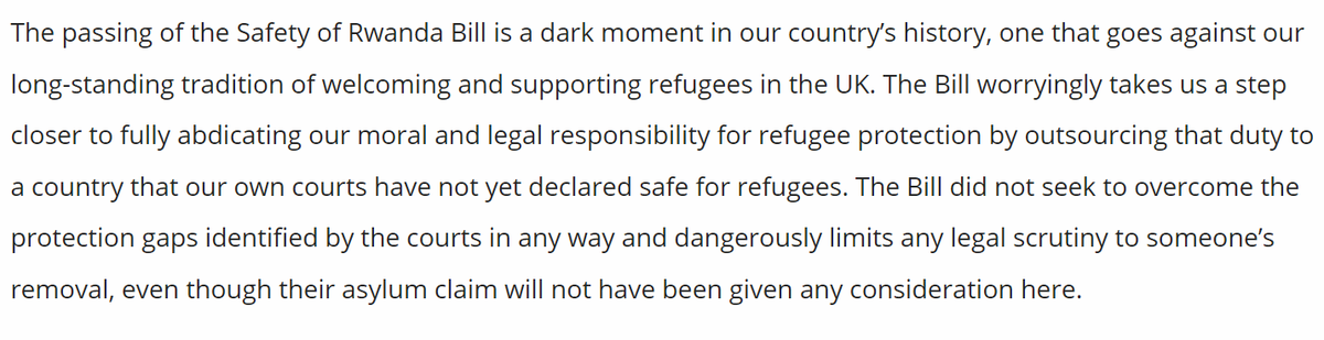 This week @Guli_FD attended the final Lords stages of the Rwanda Bill. She describes it as 'a dark moment in our country’s history...I still believe the Bill does not reflect who we are & does not espouse the values I see at work in our communities' chelmsford.anglican.org/news/bishop-gu…