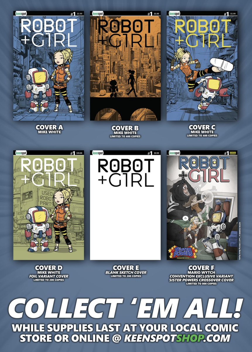 In Stores Now: ROBOT + GIRL #1! Can't find it at your local comic shop? Limited copies available at KeenspotShop.com! #NCBD