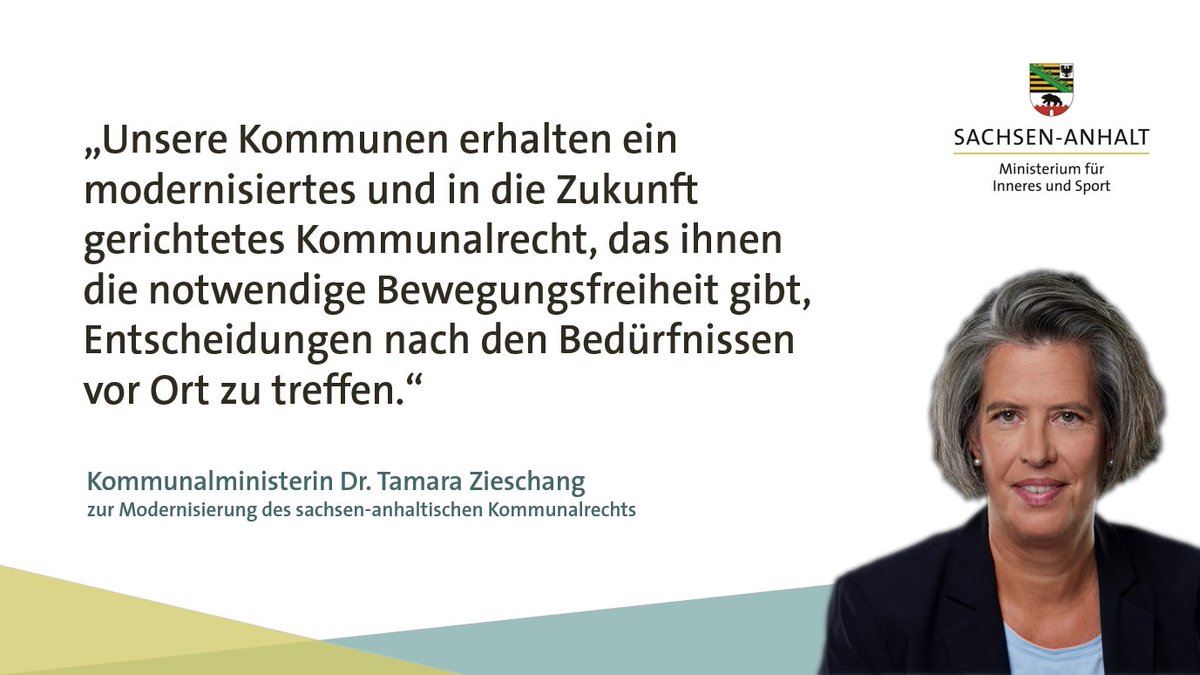 Der Landtag hat das Gesetz zur Modernisierung des @sachsenanhalt|ischen Kommunalrechts verabschiedet. Mit den Neuregelungen wird die Arbeit im ehrenamtlichen Mandat und in der Verwaltung der Kommunen erleichtert. Mehr: lsaurl.de/KVG024