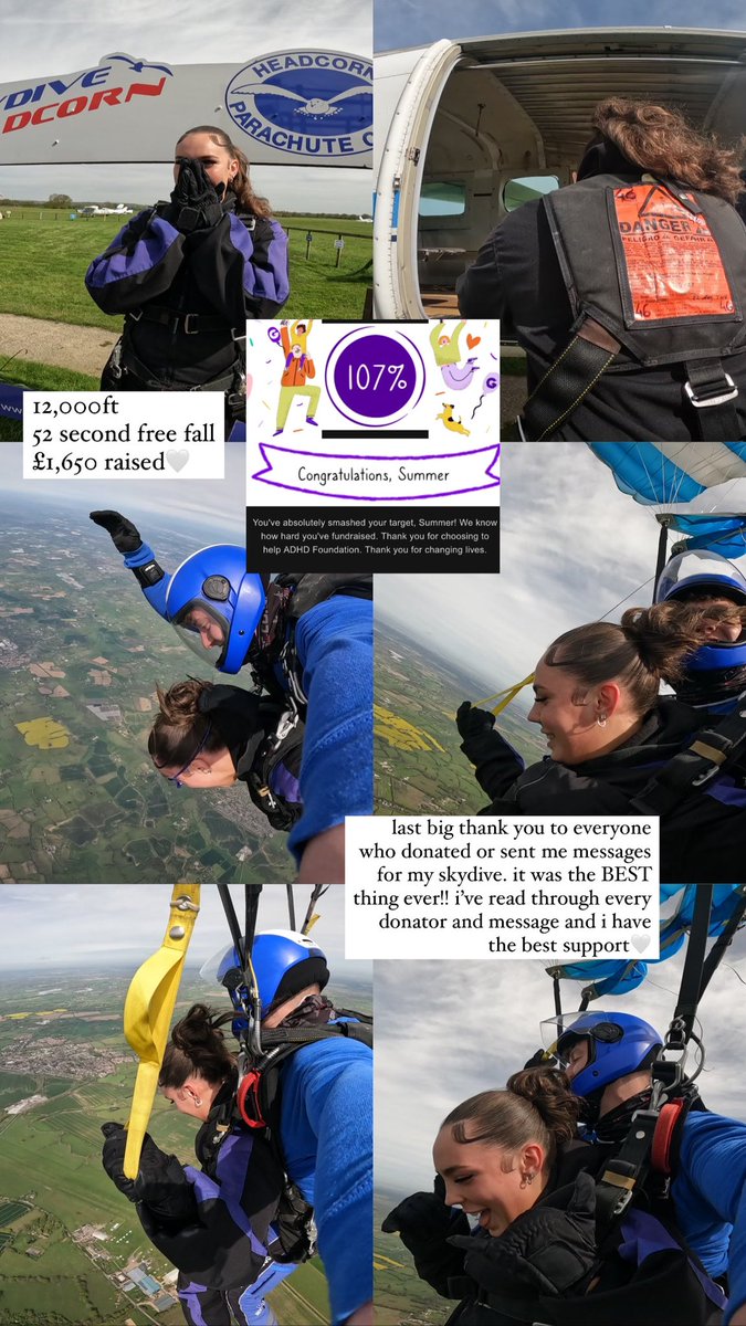 THANK YOU🤍🤍🤍🤍 #skydive
#ADHD #raisingmoney