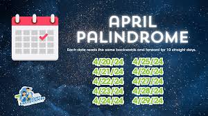 #AprilPalindrome2024 #AprilPalindrome #PalindromeWeek #Palindrome