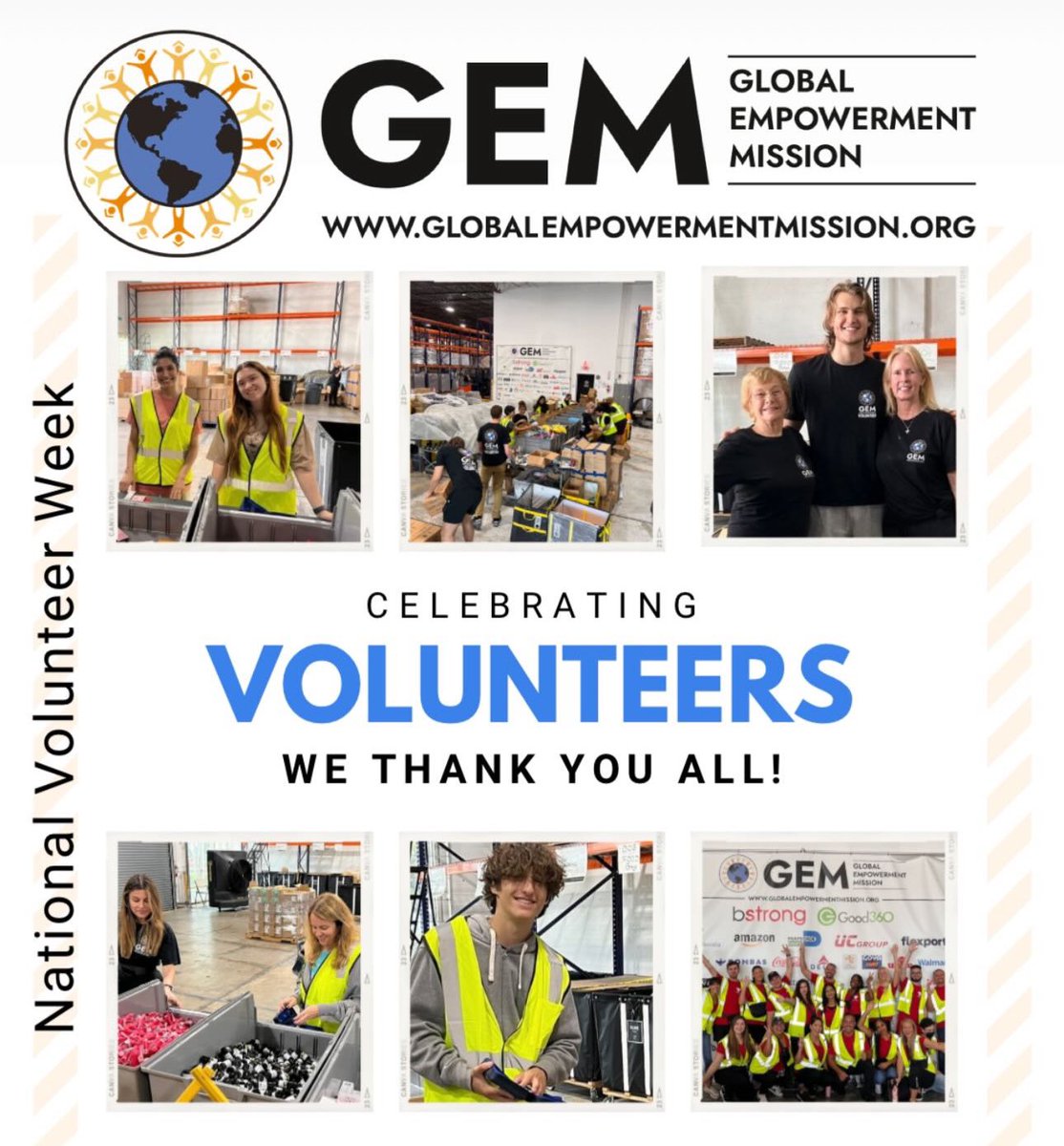In celebration of #NationalVolunteerWeek, #GEM is highlighting the incredible contributions of our cherished community volunteers. These dedicated individuals are crucial to GEM's mission of delivering aid globally to those in need. Our volunteers are the backbone of our…