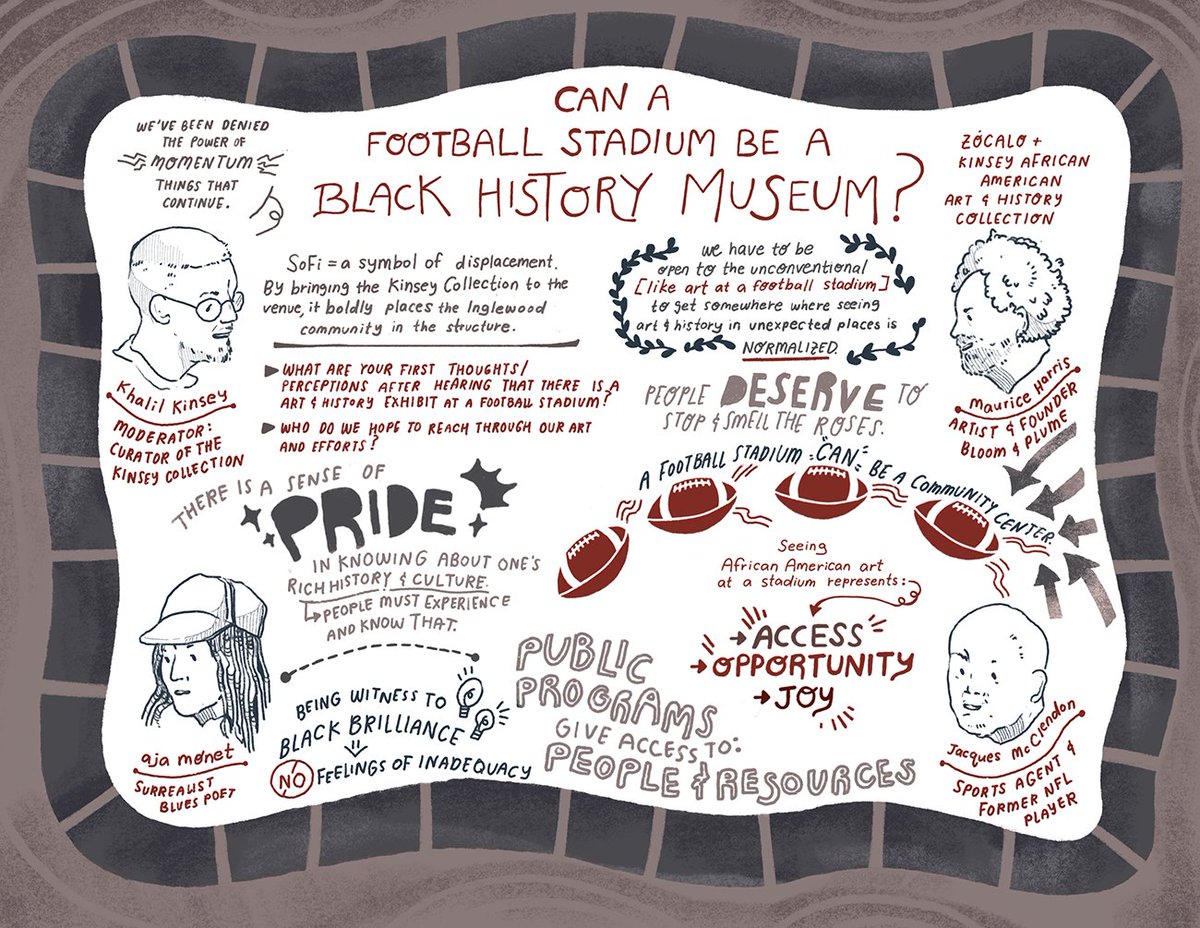 Zócalo Public Square (@thepublicsquare) on Twitter photo Check out the visual recap of the program “Can a Football Stadium Be a Black History Museum?” with <a href="/KinseyCollect/">TheKinseyCollection</a> and @Cal_Humanities! Illustrated by <a href="/designmattersCA/">Designmatters at ArtCenter College of Design</a> alum Soobin Kim. Watch the discussion here: zps.la/3VDajNQ Check out the visual recap of the program “Can a Football Stadium Be a Black History Museum?” with <a href="/KinseyCollect/">TheKinseyCollection</a> and @Cal_Humanities! Illustrated by <a href="/designmattersCA/">Designmatters at ArtCenter College of Design</a> alum Soobin Kim. Watch the discussion here: zps.la/3VDajNQ