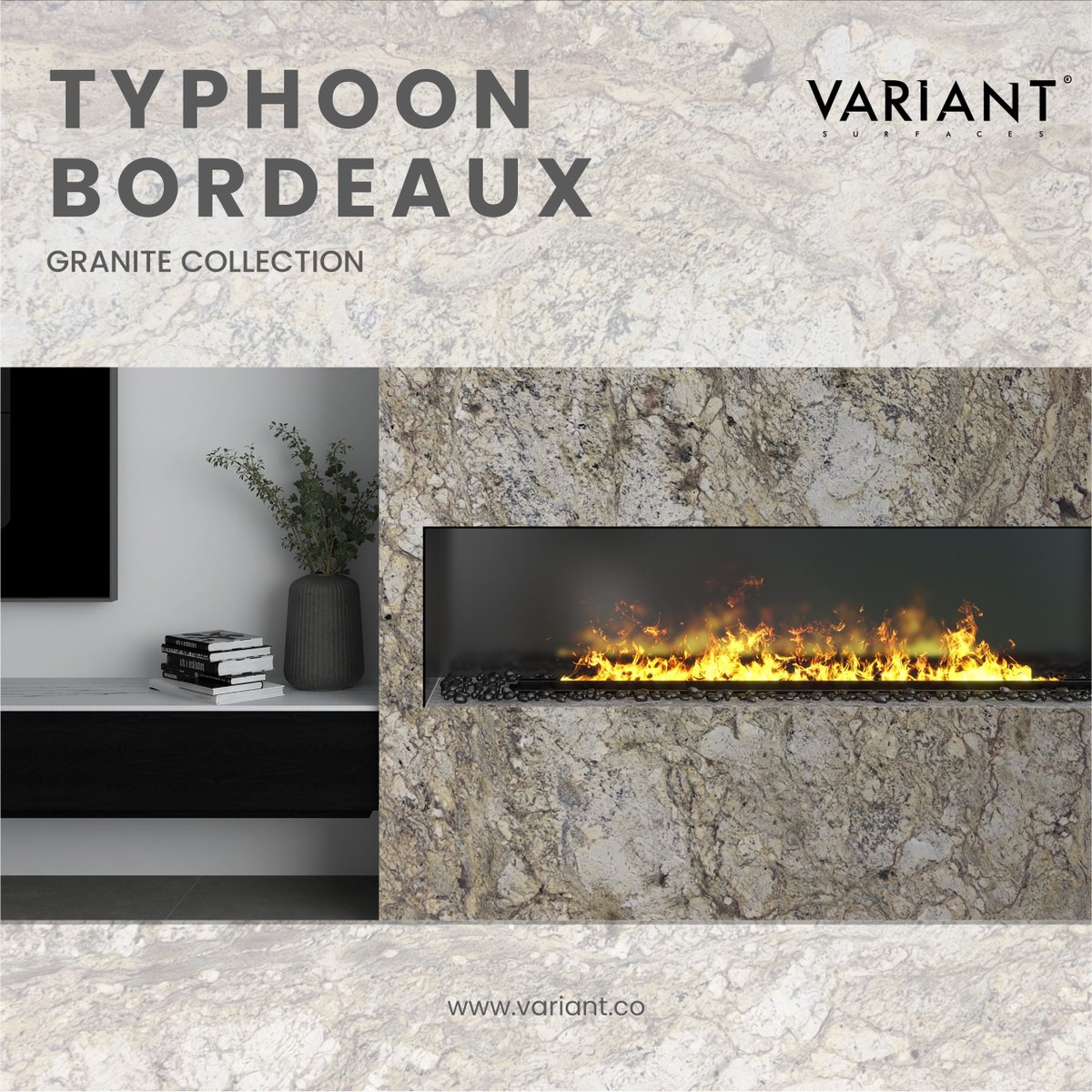 Add drama to your #interiorstyle with Typhoon Bordeaux granite! 

This stunning #naturalstone elevates #interiors with unique colors and functionality, perfect for #countertops #vanities #walls and more.

#countertops #granitecountertops #interiors #homedecor #renovation