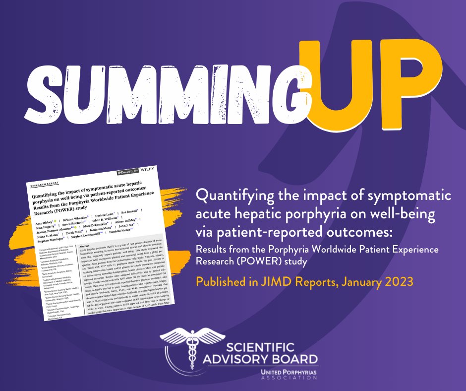 Until now, most research about acute hepatic #porphyria has focused on symptoms and care during an acute attack.

Take a closer look at the POWER study which explored the full burden of AHP on patients from around the world.

Read more: porphyria.org/experts-in-act…