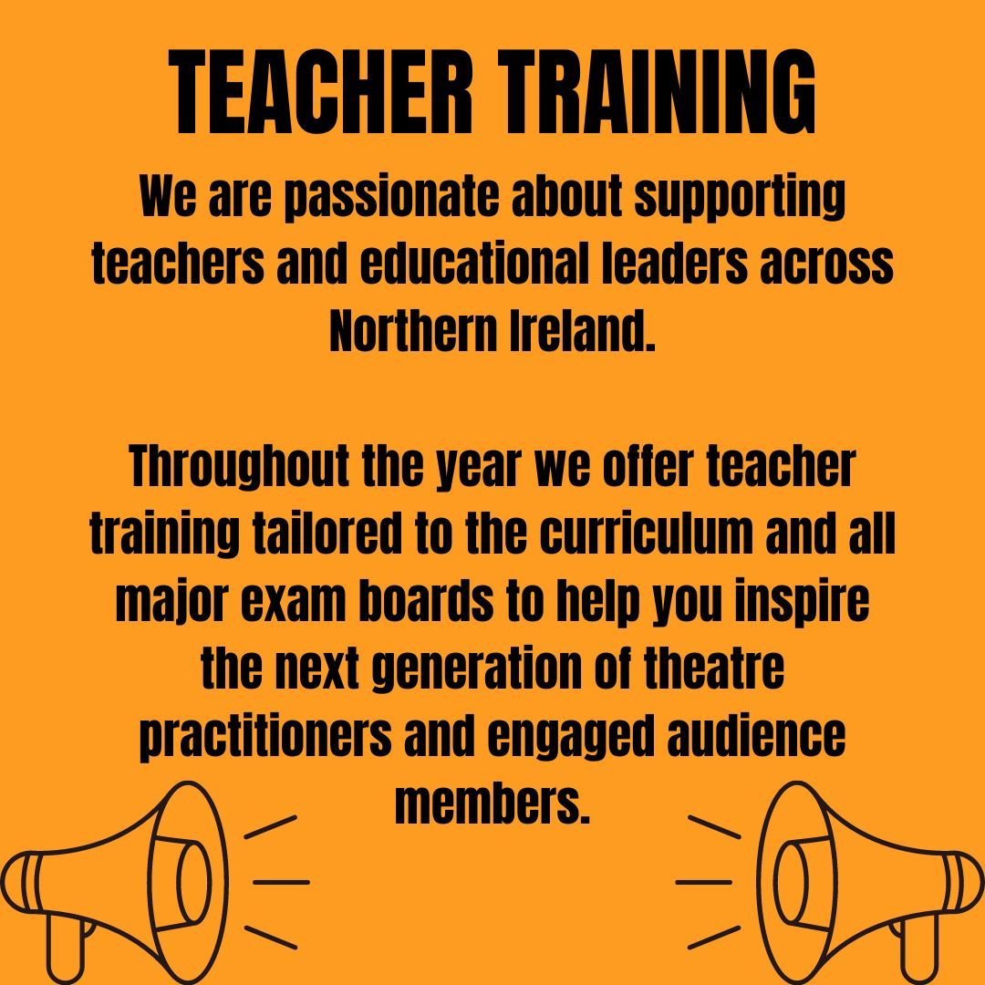 💥Attention Teachers💥 Follow the success of our sessions in 2023, we are delighted to be offering professional development for post-primary school teachers in May & June 2024! For more information visit buff.ly/3ufKAjr #bruiser #belfast #theatre #teachertraining