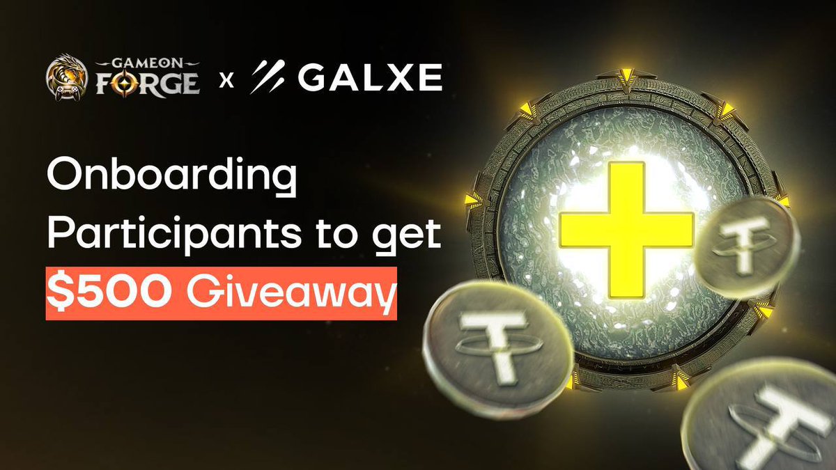 🎁Giveaway $500 ! GameOn Forge Onboarding Campaign on Glaxe

We're excited to welcome you to the GameOn Forge community with a special giveaway! Here’s your chance to win $500 in USDT just by getting involved with our new platform.

Join now here: app.galxe.com/quest/GameOnFo…

-…