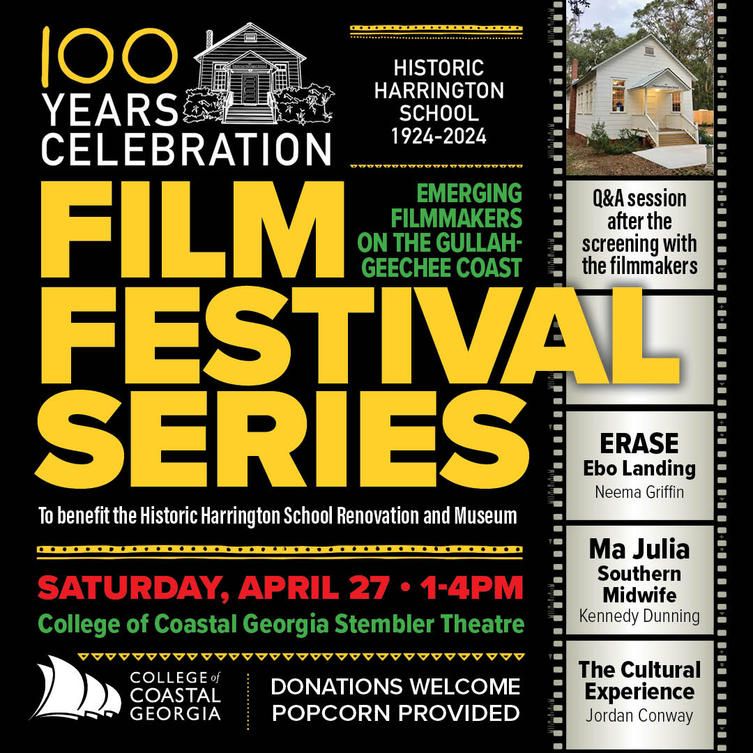 Please join us for a Film Festival Series to benefit the Historic Harrington School Renovation and Museum! The screening will be held this Saturday from 1-4 p.m. in Stembler Theatre. 🎥 #CoastalGeorgia