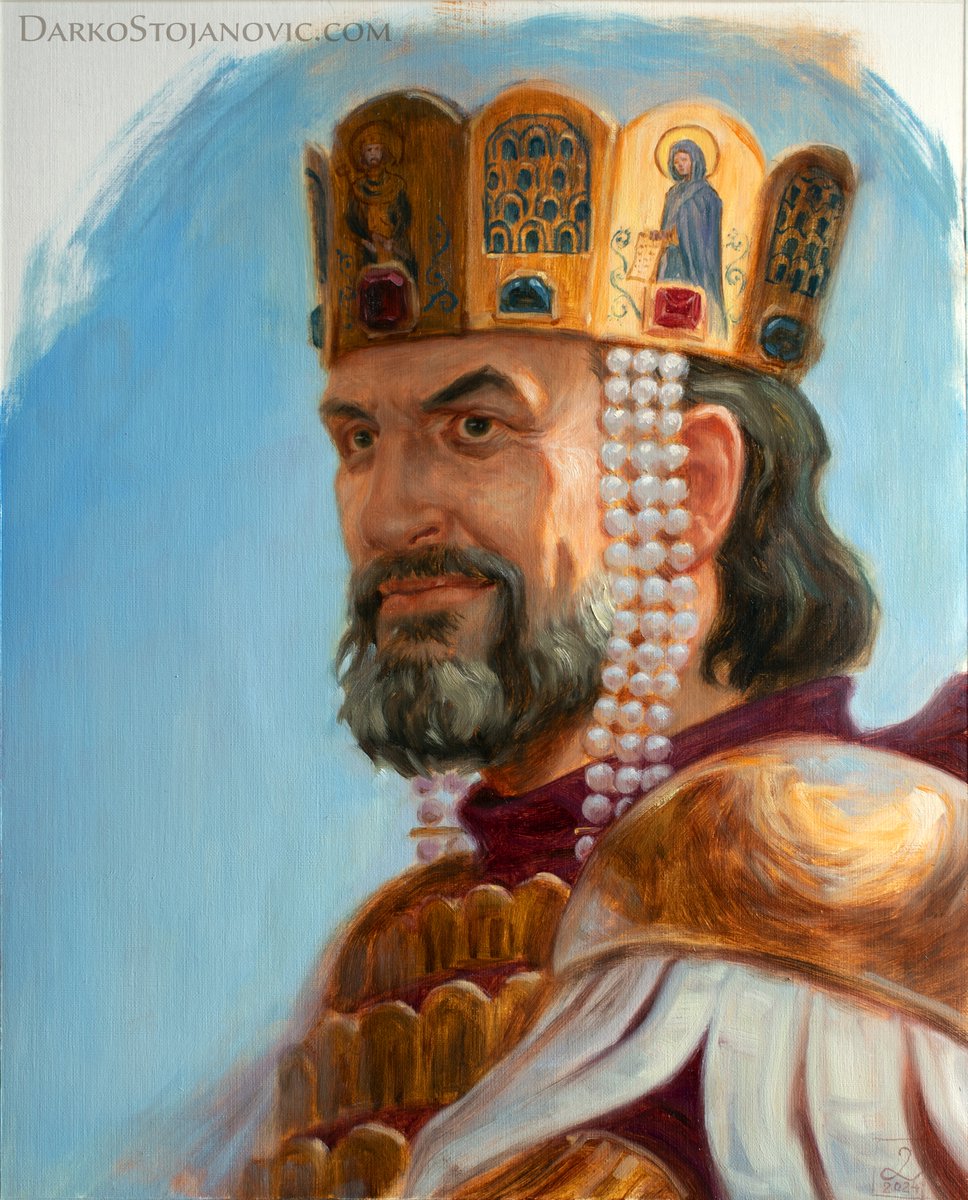 Emperor of the Romans, Nikephoros II Phokas - liberator of Crete and Cyprus, Pale Death of the Saracens, and the restorer of Roman might in the Mediterranean. Oil on cardboard, 33 x 41 cm. The original is for sale, please DM me if interested. #roman #byzantine #constantinople